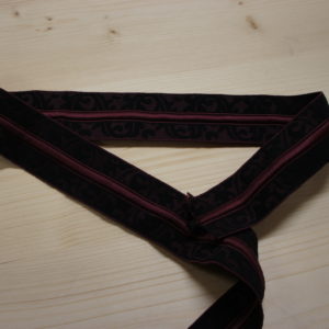 Gummiband mit Kordelzug Schwarz/Bordeaux