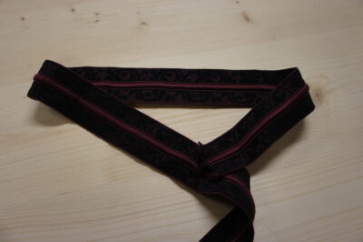 Gummiband mit Kordelzug Schwarz/Bordeaux